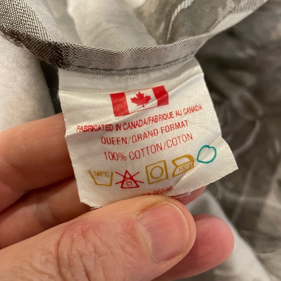 Grey flowers queen size duvet cover - Picture 5 of 5